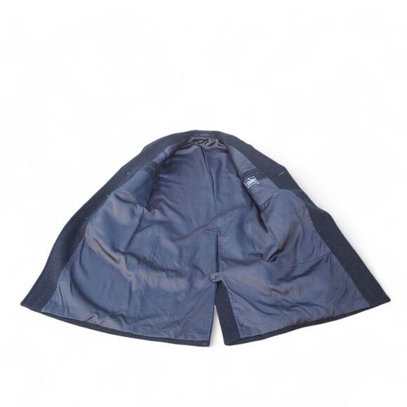 Nino Cerruti Cashmere Wool Blend Vintage 3 Button Overcoat Dark Grey Men's 42L - Picture 3 of 13